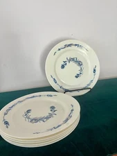  Blue White French Round Dining Plates 11" x 11"