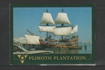 Postkarte - ''Mayflower II'' Replik Schiff gestartet 1956 - im Besitz der Plimouth Plantage