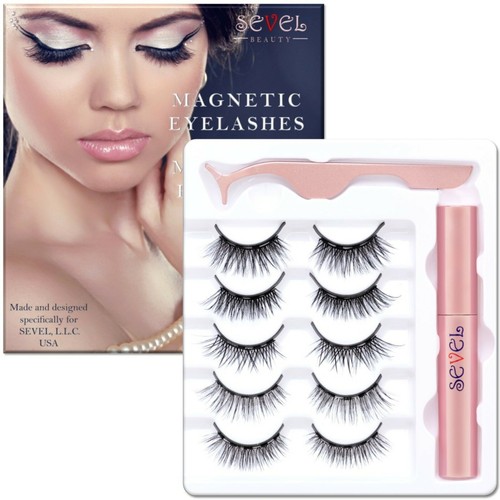 Magnetic Eyelashes and Waterproof Magnetic Liquid Eyeliner Set 5 Pairs. - Picture 10 of 10