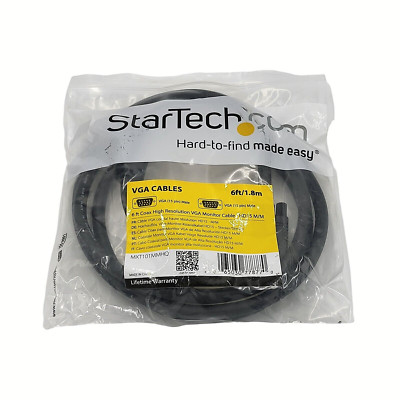 StarTech VGA Cable Coax High Resolution VGA Monitor Cable HD 15 M/M 6 Feet