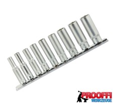 Stecknuss Steckschlüssel Set Lang 6-Kant 9 tlg. 5 - 13mm Für 1/4" Ratsche G13540