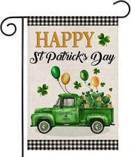 Happy St Patrick'S Day Garden Flag 12X18Inch Vertical Double Sided,Outside Decor