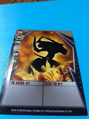 BAKUGAN - CARD VR ARENA #1 WITH SERIAL NUMBER IMPRINT-RARE | eBay