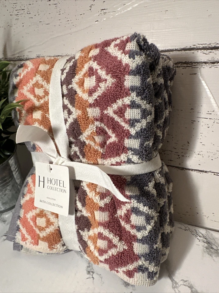 Toalla de mano Hotel Collection Finest Elegance 2 algodón estilo OEKO-TEX estilo IKAT Foto 3 de 4