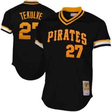 Pittsburgh Pirates Kent Tekulve Mitchell & Ness 1982 Authentic Mesh BP Jersey