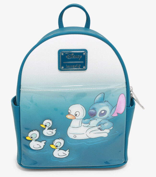 Loungefly Disney Lilo & Stitch Ducklings Flowers Mini Backpack Cream Blue Loungefly Disney Lilo & Stitch Ducklings Mini Backpack  main image 3