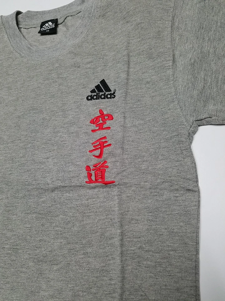 adidas Karate Martial Arts Light Gray Shirt - Image 2 of 2