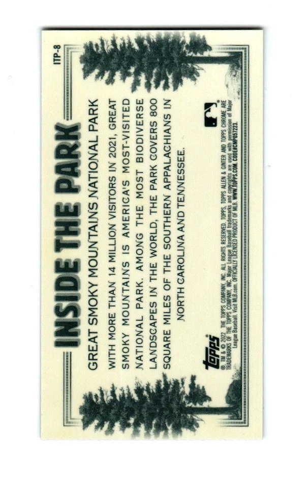 2022 Topps Allen and Ginter Chrome Mini Refractors #ITP8 Great Smoky Mountains - Image 2 of 2