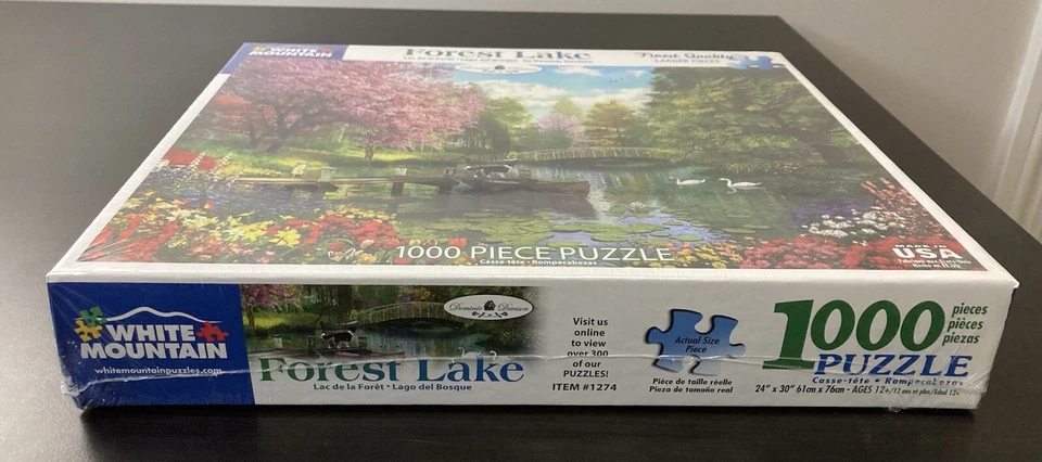 White Mountain Forest Lake - 1000 Piece Jigsaw Puzzle. NEW!  Foto 2 de 2