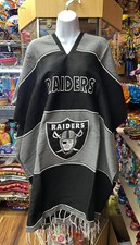 NFL Poncho Las Vegas Raiders Acrylic Cotton/ NEW Made In