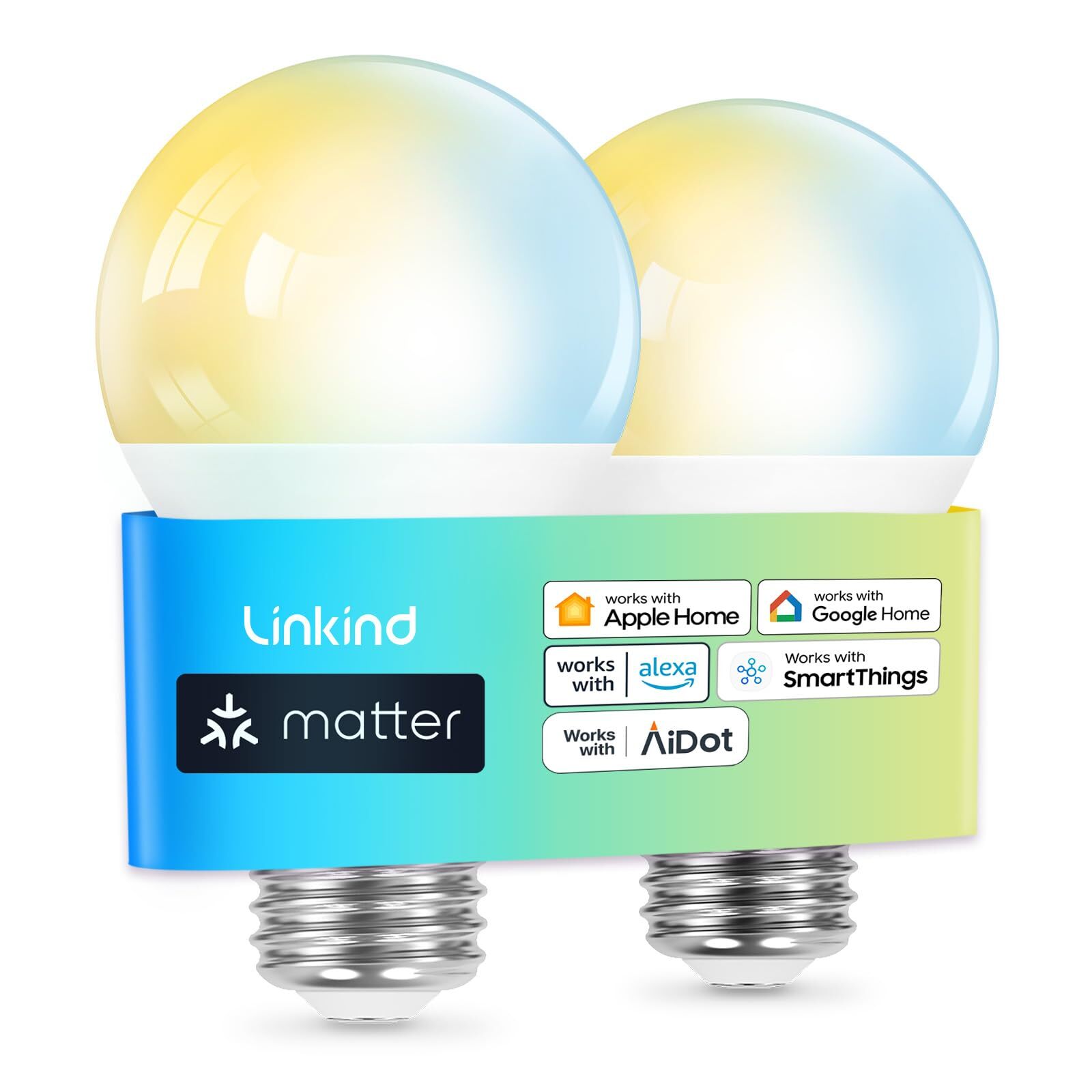 Matter Smart Bulb, Soft White to Daylight Tunable Smart Light Bulbs, Alexa Li...-image