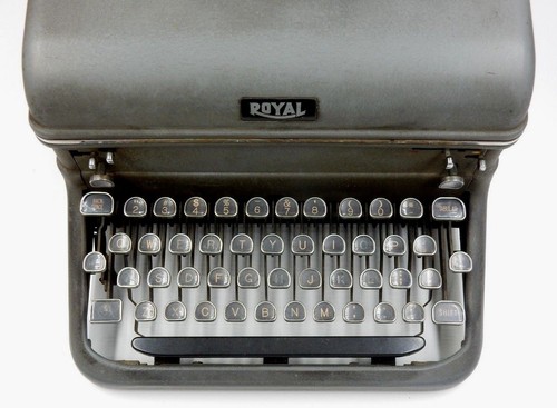 MACCHINA DA SCRIVERE VINTAGE "KMG" ROYAL GREY TOUCH SERIALE # KMG-4291080 - Foto 3 di 12
