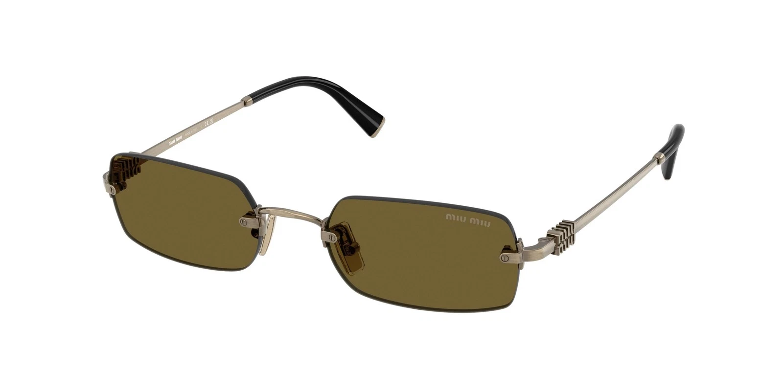 Miu Miu — NEW Miu Miu B50S Sunglasses 26C09Z Gold 100% AUTHENTIC