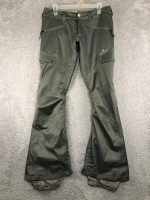 Burton Snow Pants Womens S (32x30.5) Green Cargo Dry Ride Ski Zip Pockets