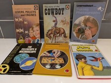 Laybird vintage book bundlex 6  learnabout electronics, cowboy, levers, 1980s
