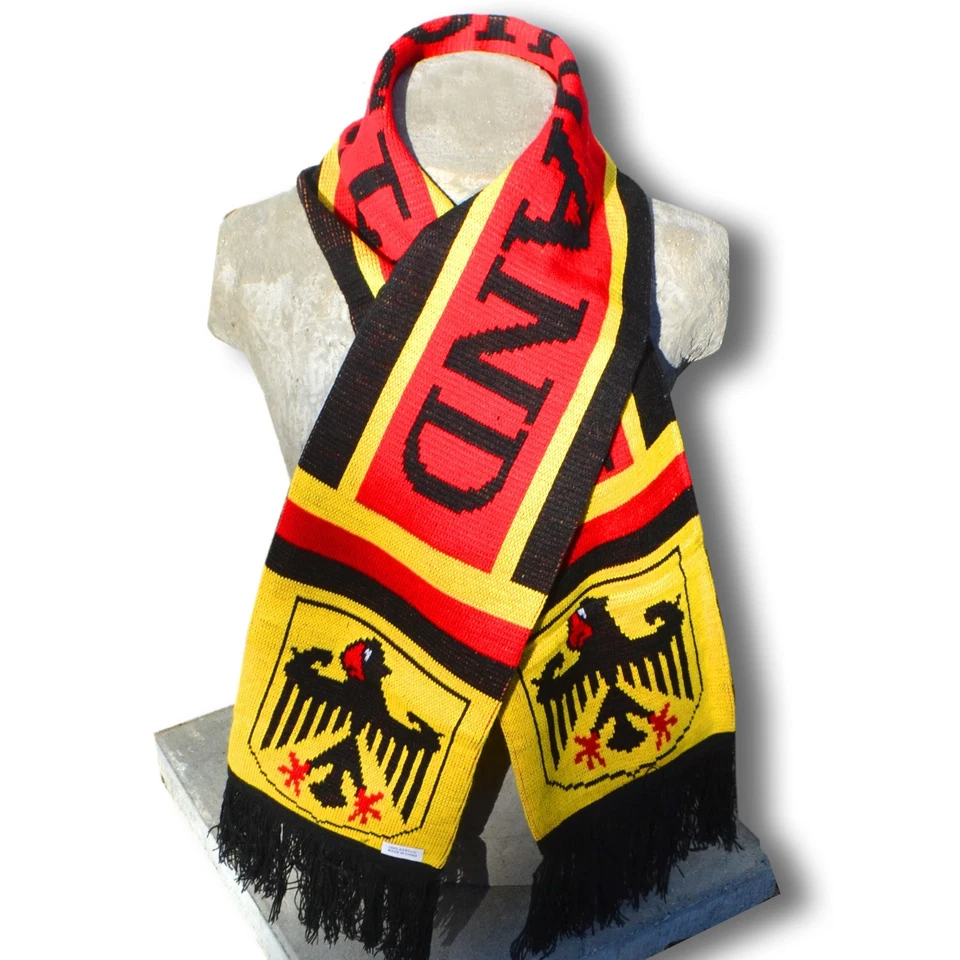 MARKENLOS Deutschland Fanschal (160x18cm) EM WM schwarz rot gold Schal