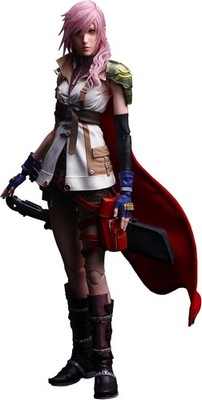 SQUARE ENIX FINAL FANTASY XIII PLAY ARTS SHIN LIGHTNING w/ Tracking NEW