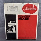 Brand New Vintage Sunbeam Mixmaster Power Stand Mixer White Glass Bowl MCM