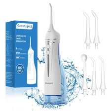 Water Dental Flosser Teeth Pick Portable Cordless Oral Irrigator 300ML Rechar...