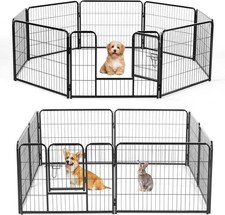 Dog Playpen Indoors 8 Panels 24" Small  Puppy Dogs Portable  Foldable Pet