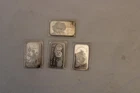 LOT OF 4 VINTAGE MADISON MINT ONE OUNCE { 4 OUNCES TOTAL } .999 FINE SILVER BARS