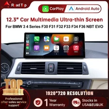 12.3"CarPlay/Android Auto Touch screen Multimedia ultra-thin For BMW 3 4 Series