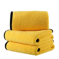 3 Pc 800GSM Premium Plush Microfiber Towel Professional car Wash Drying Cleaning