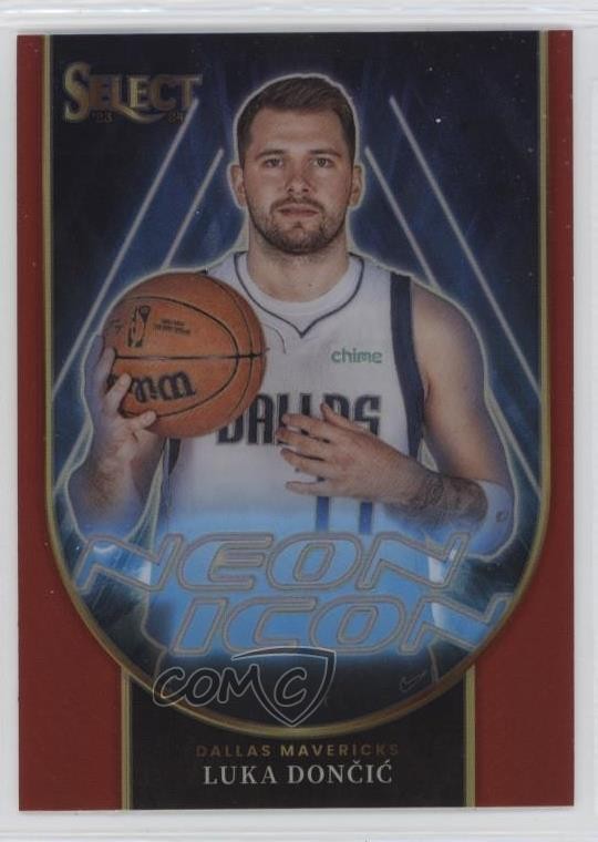 2023-24 Panini Select Neon Icons Red Prizm Luka Doncic #21 0h2m