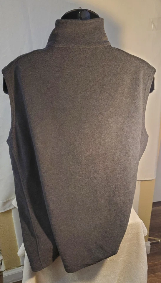 Chaleco polar gris alto Columbia para hombre talla 2XT poliéster cremallera completa Foto 2 de 4