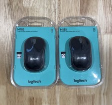 Logitech Wireless Mouse M185 Gray Packaging Set Of 2 910-002225 Free Shipping