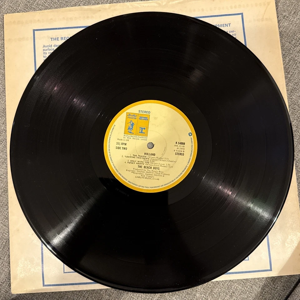 The Beach Boys Holland 1973 Vinyl Record K54008 Brother Records - Image 3 of 4