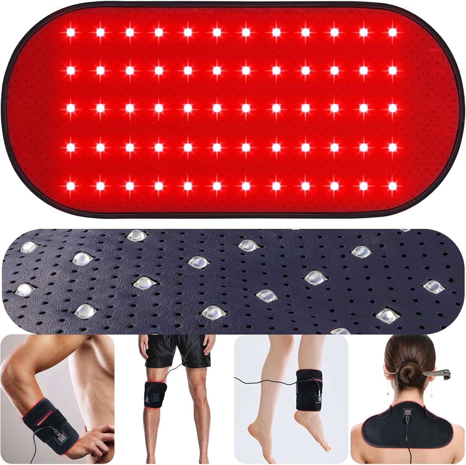 Red Light Therapy for Body, Near Infrared Lamp 660nm & 850nm Dual-Wave 60