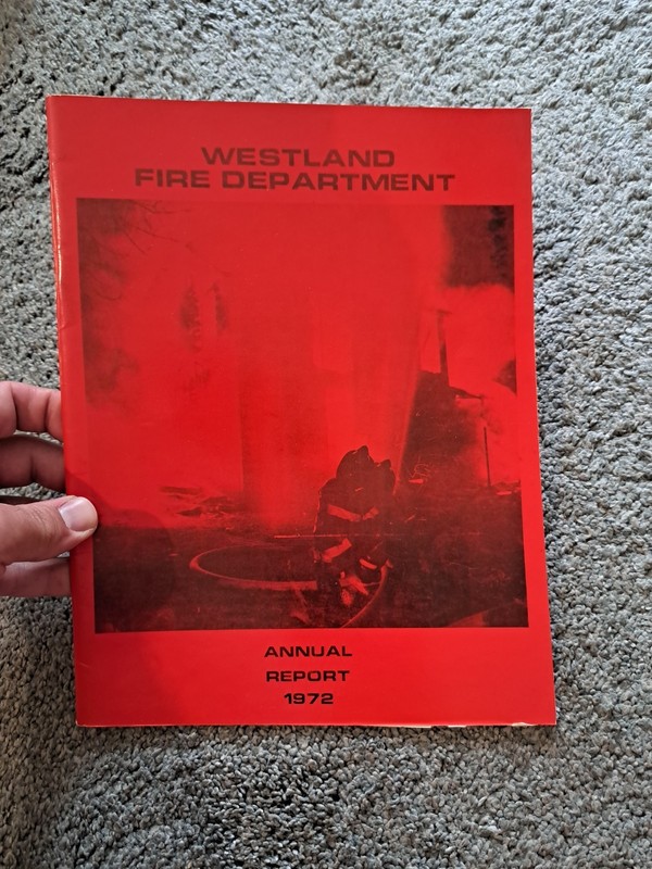 Westland Michigan Fire Department Annual Report 1972