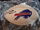 Josh Allen Buffalo Bills Autographed/Signed White Panel Football 5star COA