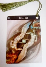 GEMINI Zodiac Bookmark Astrology Oracle Card Art Deck Gift Purified & Charged