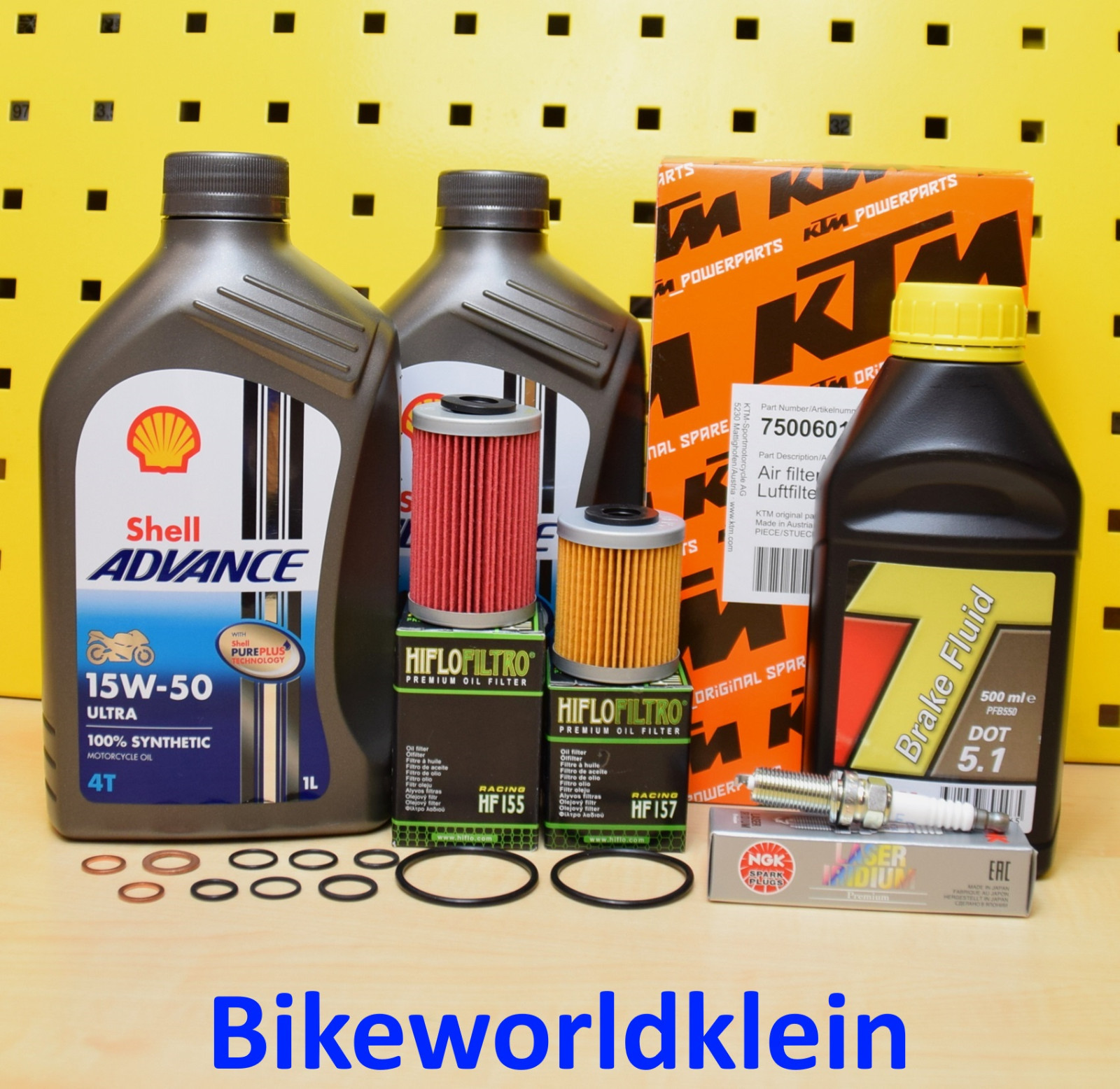 Servicekit Für KTM SX-F 250 4T Baujahr 2007 – Luftfilter, Ölfilter & Zündkerze Von Hiflo & NGK