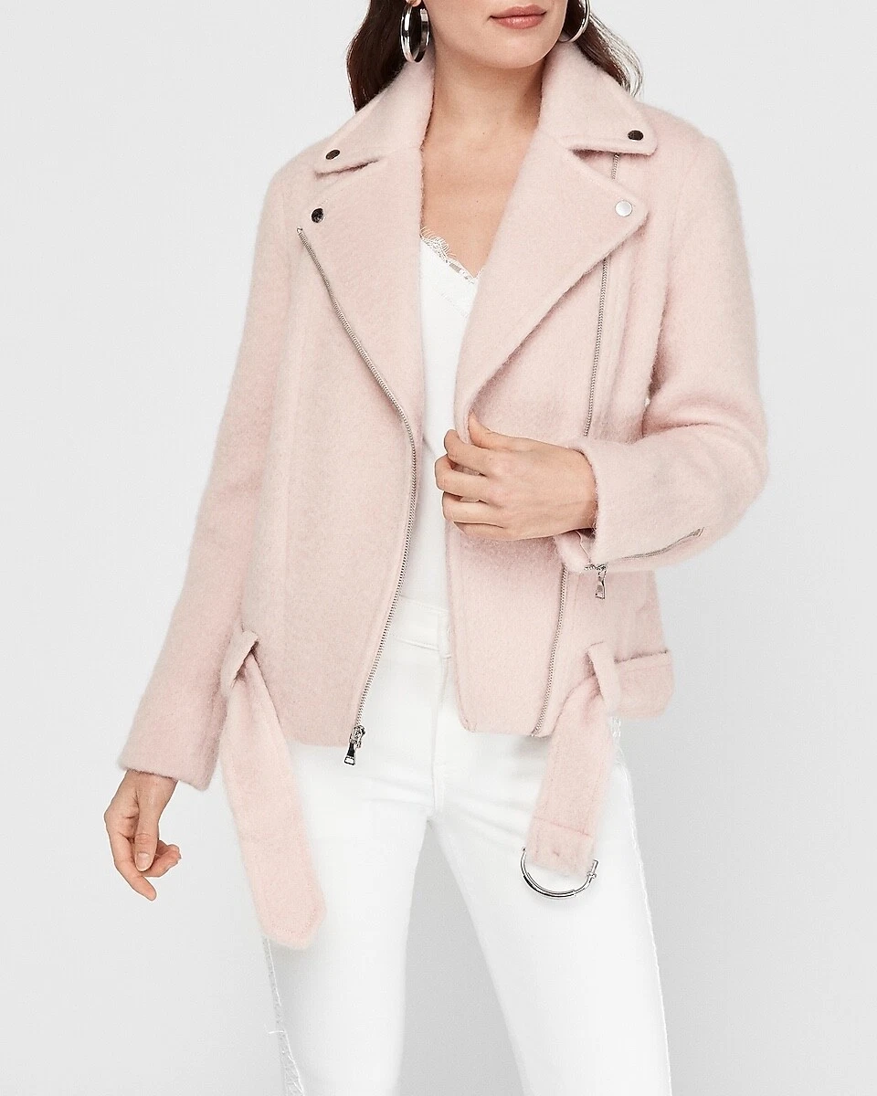 Wool moto sale coat