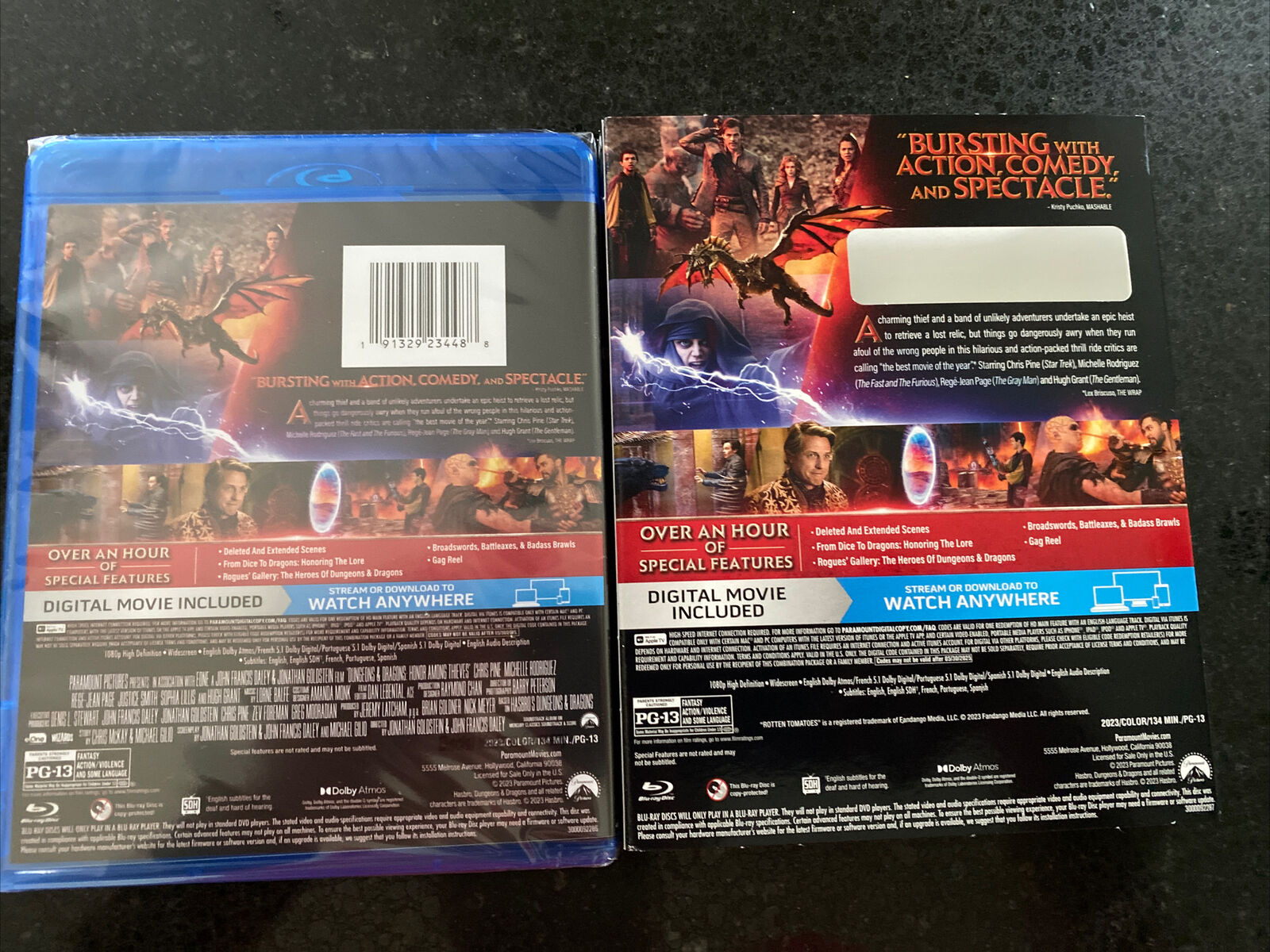 DUNGEONS & DRAGONS: HONOR among THIEVES [Blu-Ray]and digital code w/sleeve  191329234488