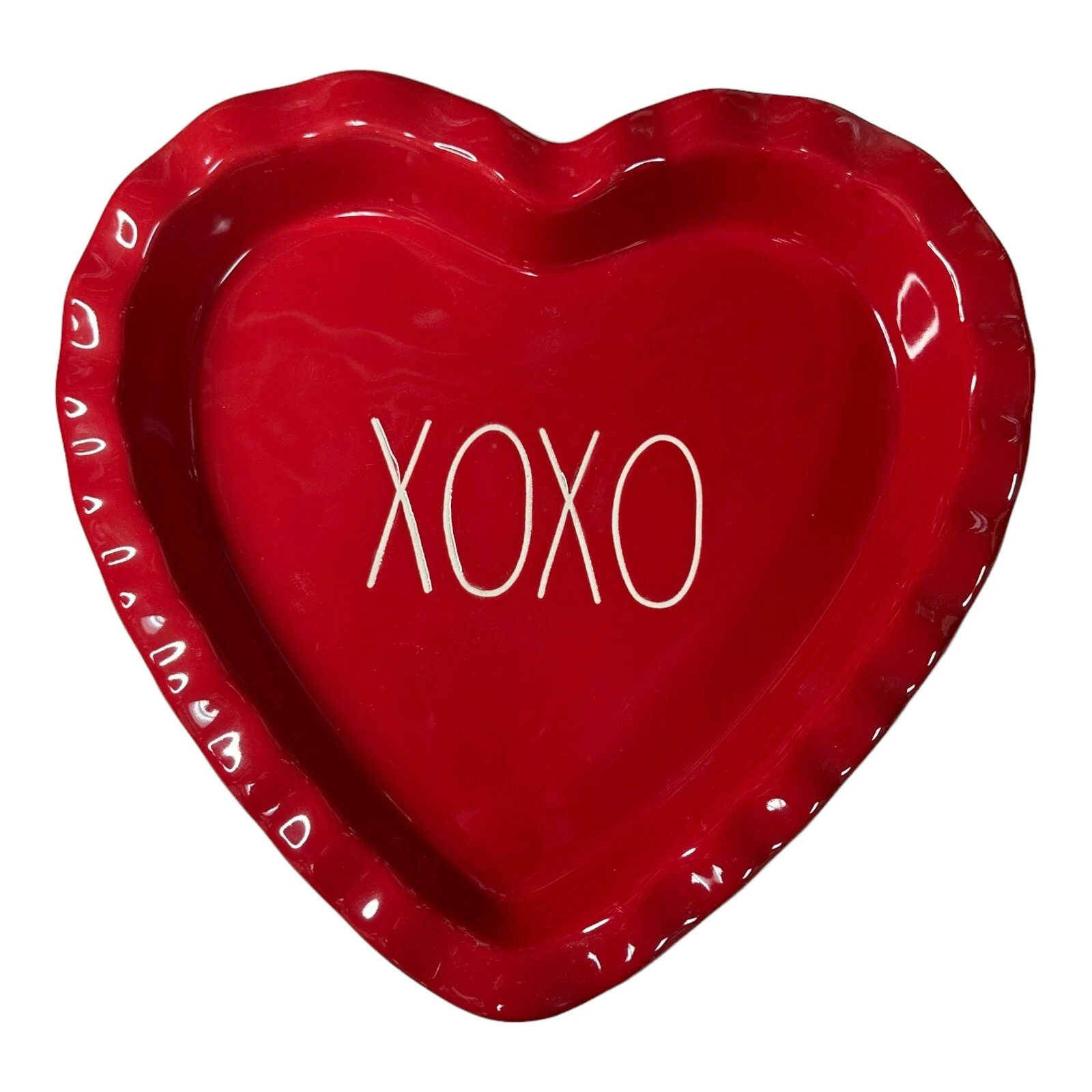 Rae Dunn "XOXO" Red Pie Baking Plate