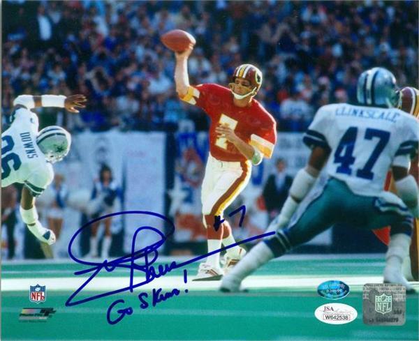 Joe Theismann Autographed Signed 8x10 Photo Washington Redskins Image #4 "Go Skins" JSA 