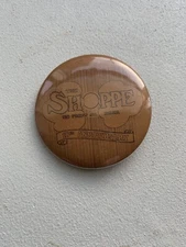 The Shoppe Berea Ohio advertising pinback button pin 10 year anniversary