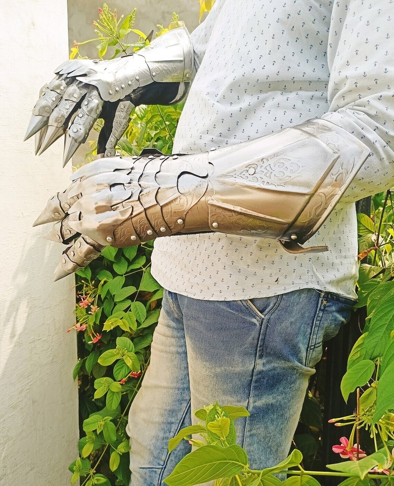 Guanti Halloween Con Unghie Lunghe - Artigli Da Strega/Diavolo Per Costumi Cosplay