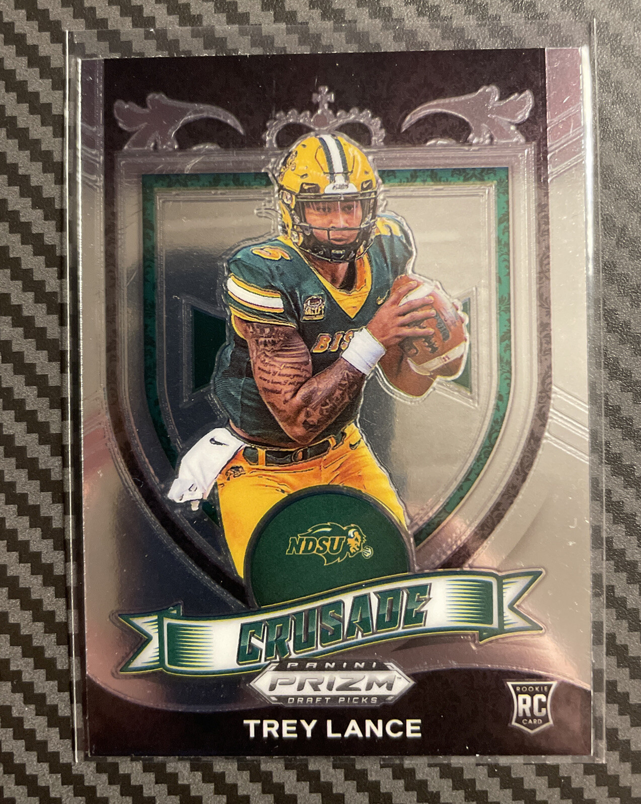 Trey Lance 2021 Panini Prizm Draft Picks Crusade Prizm Rookie Card 49ers