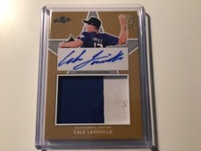 CALE LANSVILLE 2020 LEAF PERFECT GAME PATCH AUTOGRAPH #3/12 L.S.U. Tigers. 002