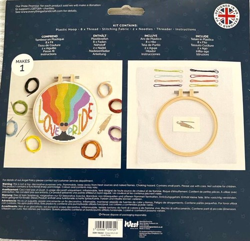 Docrafts Cross Stitch Kit - RAINBOW LOVE PRIDE HEARTS PROMISE LGBTQIA+ 6 options - Picture 11 of 19