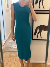Michael Kors Turquoise Knit Bodycon midi dress Size S