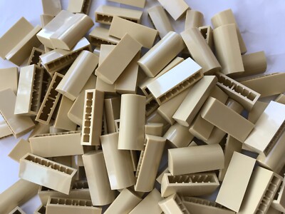 LEGO- NEW- #6191-TAN-SLOPE CURVED X X 1/3-10 PIECES