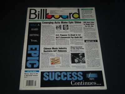 1993 JANUARY 16 BILLBOARD MAGAZINE - HOT 100 CHARTS - ROCK POP MUSIC - PB 3184