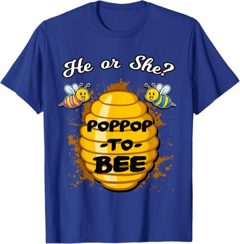 He Or She Poppop To Bee Gender Announcement Baby Shower T-Shirt Hoodie - Picture 11 of 13