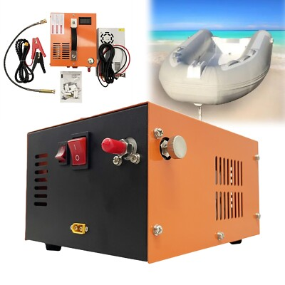 #ad 12V 110V High Pressure Vehicle Mounted Air Pump Motor Boat Air Pump 30MPa $182.36